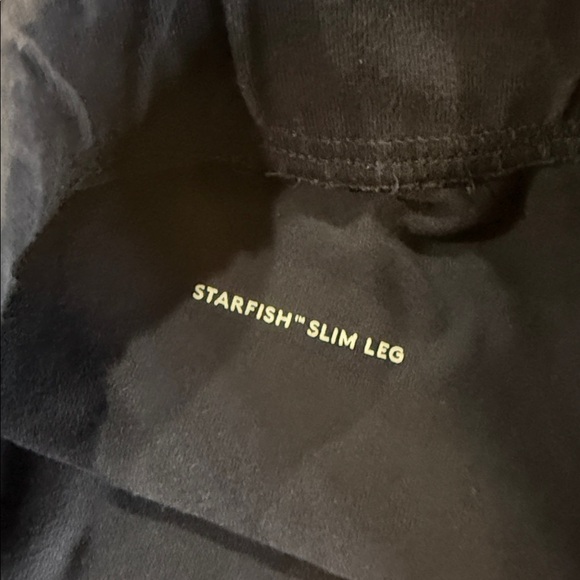 Lands' End Starfish Slim Leg Pants Cotton Stretch Navy Size Large - Picture 3 of 11